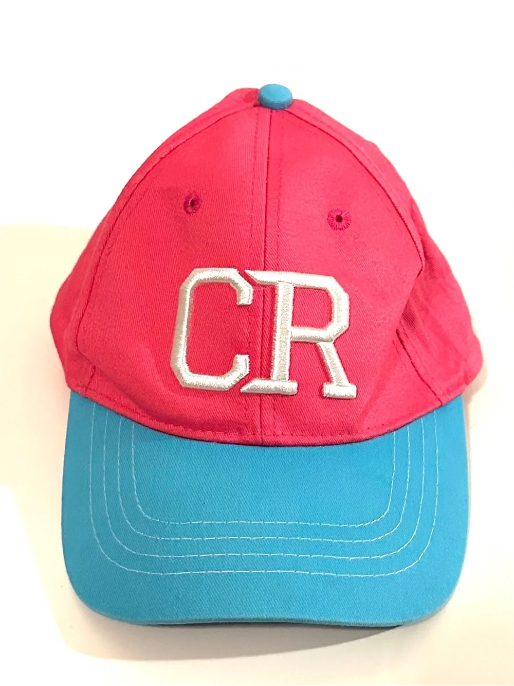 5/$15💥 Costa Rica Pink & Teal Baseball Cap Color Block Hat 🧢